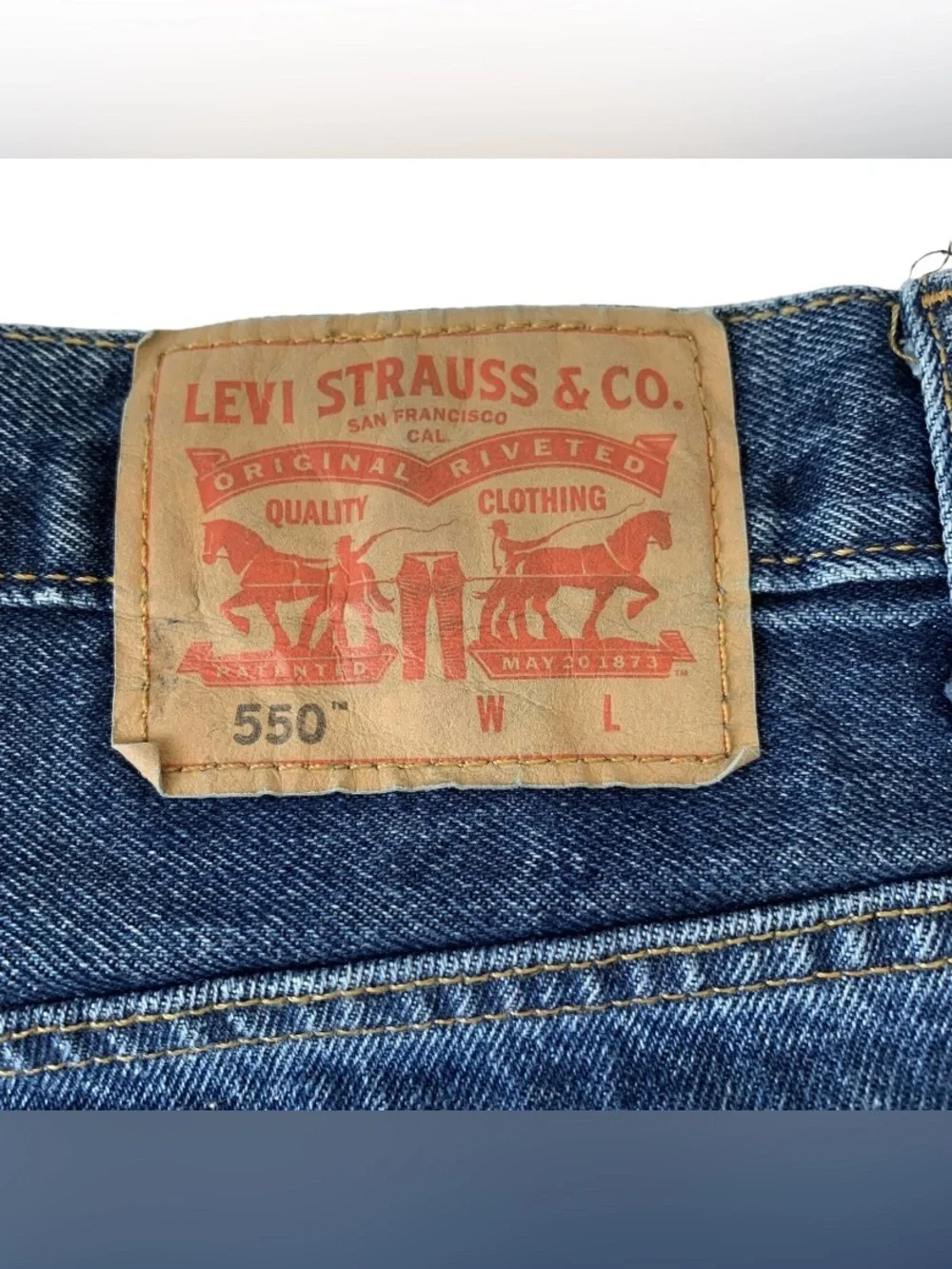 Levi's Jeans 550 Mens Size 52x30 Relaxed Fit Size Big & Tall Plus Size Denim NWT
